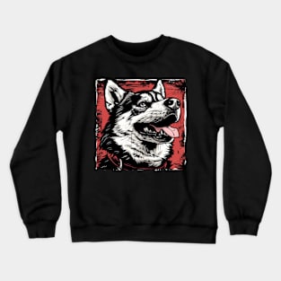 Retro Art Alaskan Malamute Dog Lover Crewneck Sweatshirt